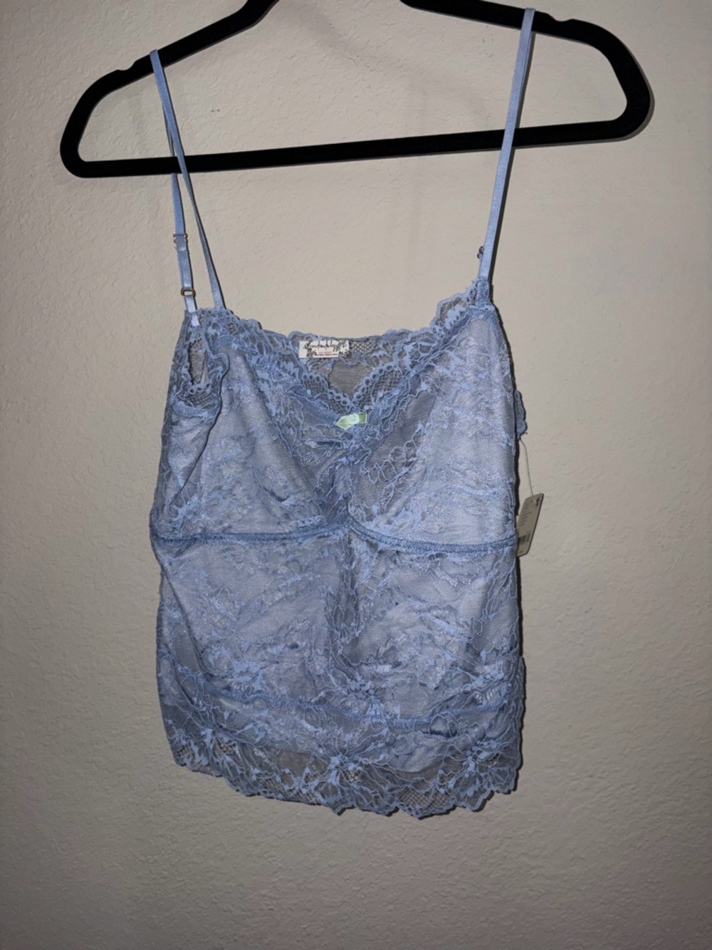 Free People Light Blue Lace Camisole Tank